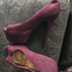 Maroon heels